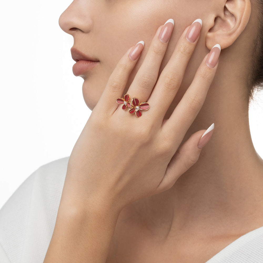 Marquise Butterfly Rose Gold Ring - Samra Jewellery - Diamond Jewellery - BUTTERFLIES