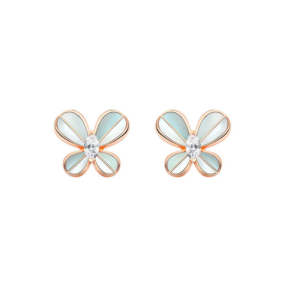 Marquise Butterfly Rose Gold Small Earring - Samra Jewellery - Diamond Jewellery - BUTTERFLIES