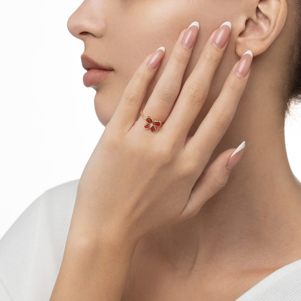 Marquise Butterfly Rose Gold Small Ring - Samra Jewellery - Diamond Jewellery - BUTTERFLIES