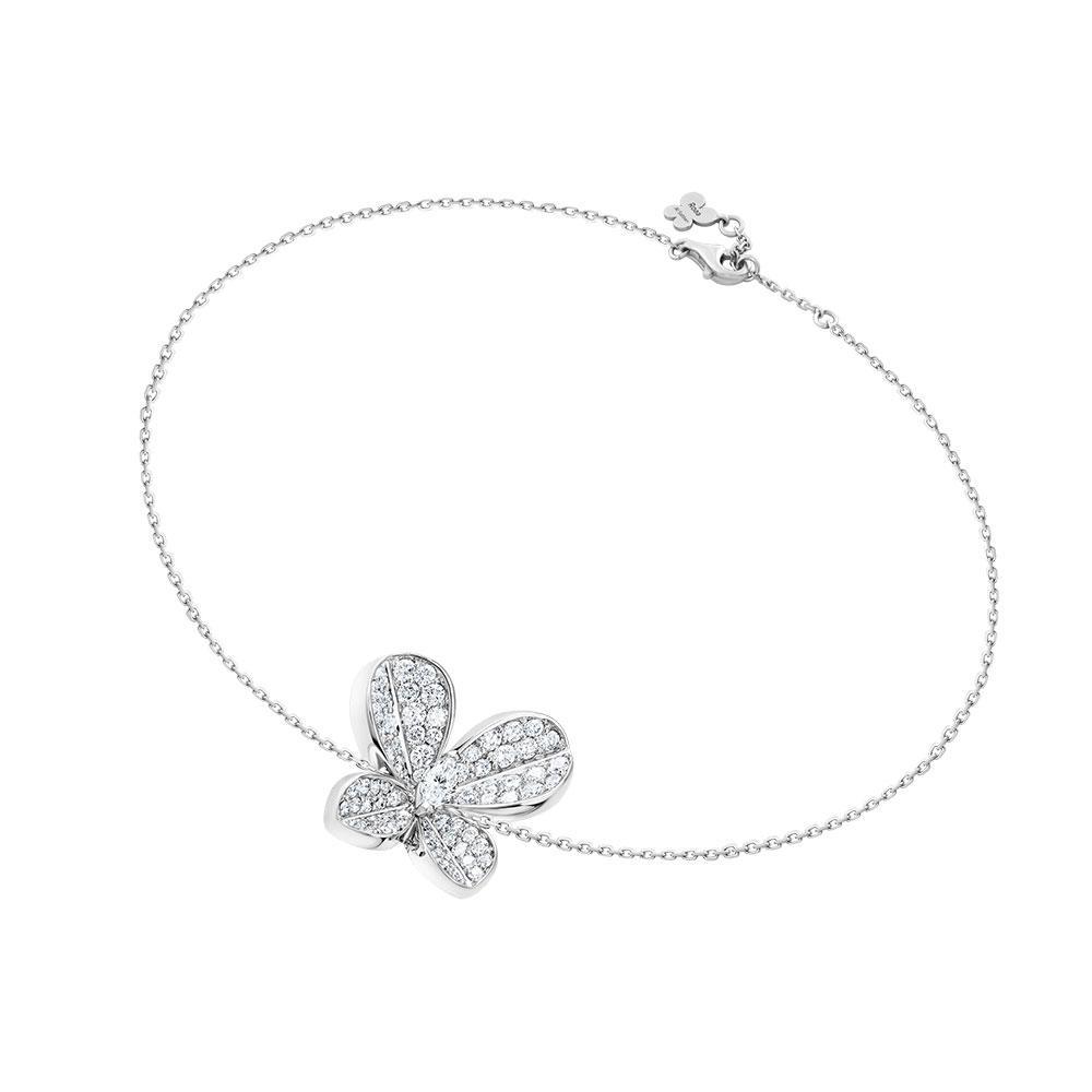 Marquise Butterfly White Gold Large Bracelet