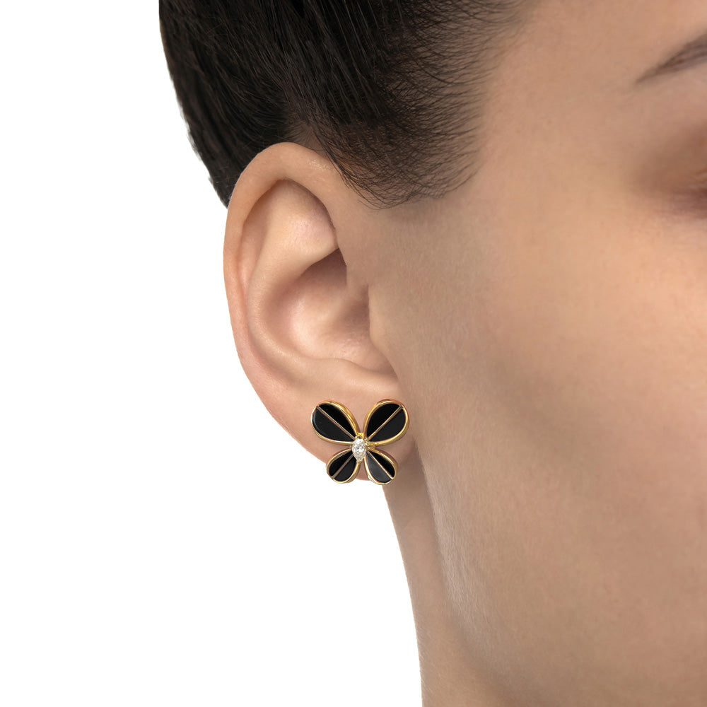 Marquise Butterfly Yellow Gold Large Earring - Samra Jewellery - Diamond Jewellery - BUTTERFLIES