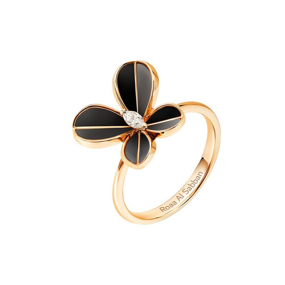 Marquise Butterfly Yellow Gold Large Ring - Samra Jewellery - Diamond Jewellery - BUTTERFLIES