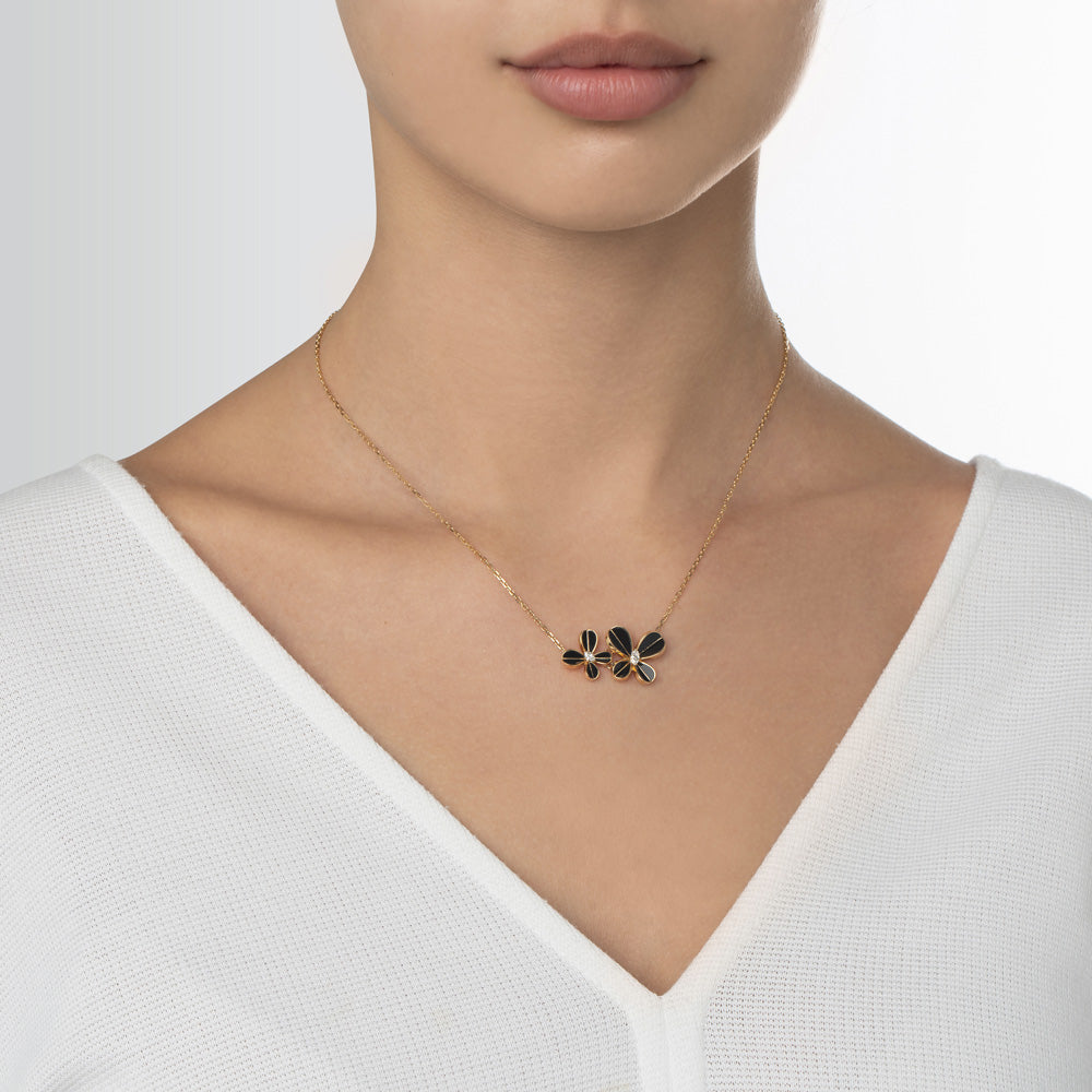 Marquise Butterfly Yellow Gold Necklace - Samra Jewellery - Diamond Jewellery - BUTTERFLIES