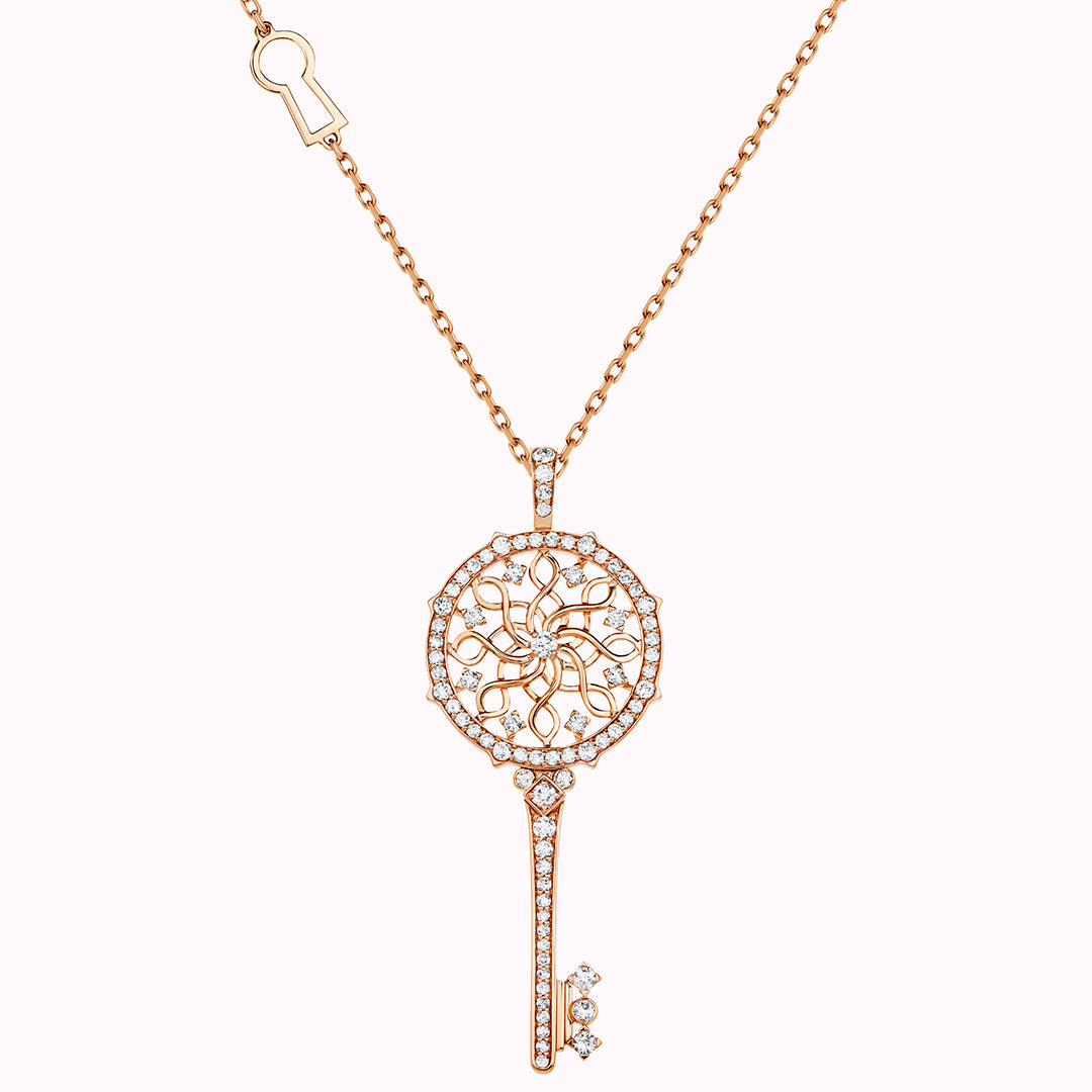 Muftah Turath Large Key Necklace - Samra Jewellery - Diamond Jewellery - TURATH