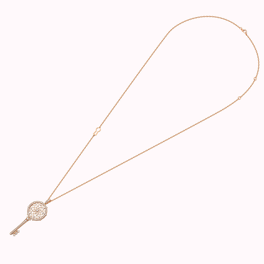 Muftah Turath Medium Key Necklace - Samra Jewellery - Diamond Jewellery - TURATH