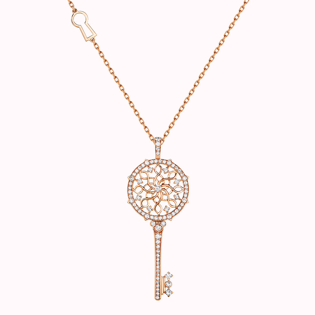 Muftah Turath Medium Key Necklace - Samra Jewellery - Diamond Jewellery - TURATH