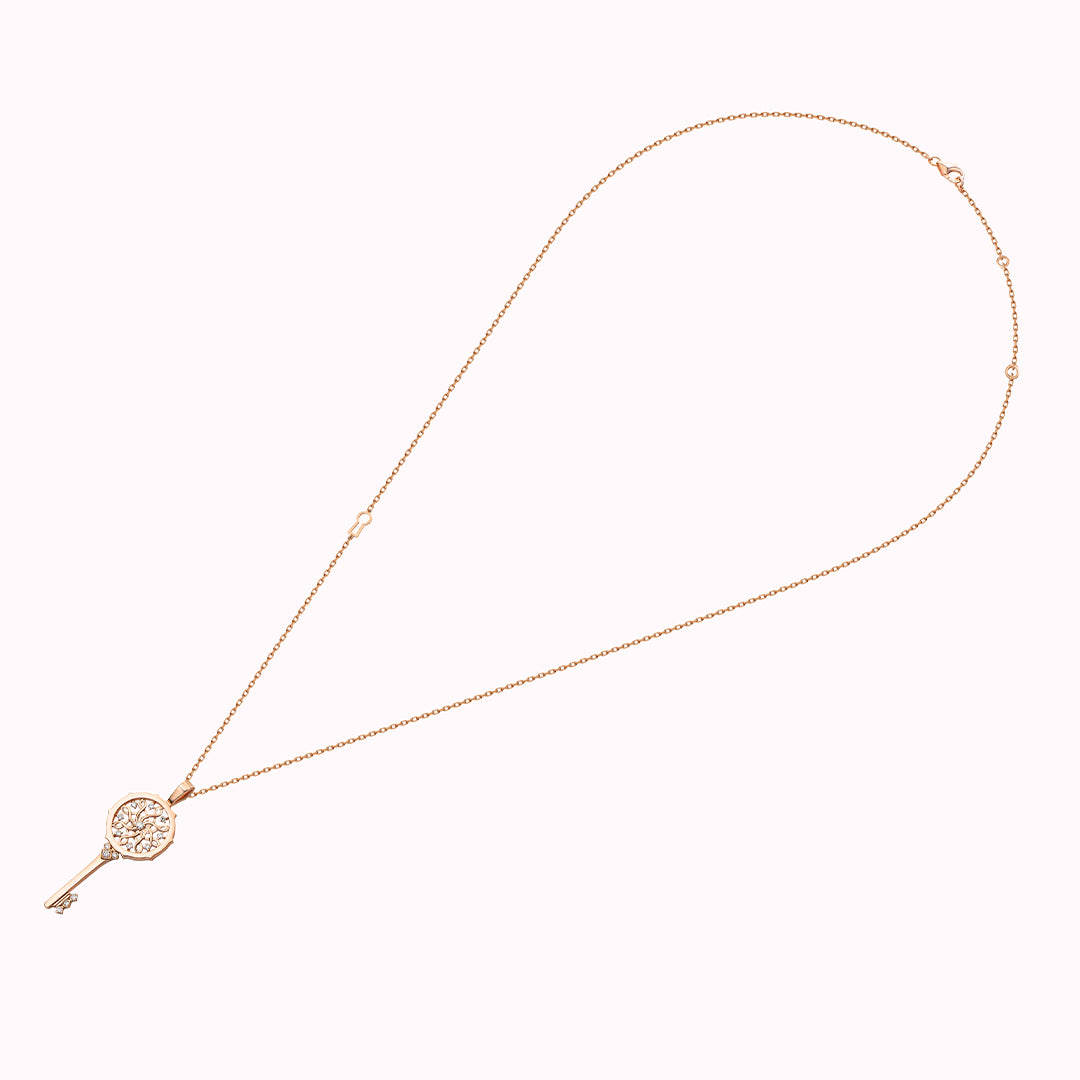 Muftah Turath Small Key Necklace - Samra Jewellery - Diamond Jewellery - TURATH