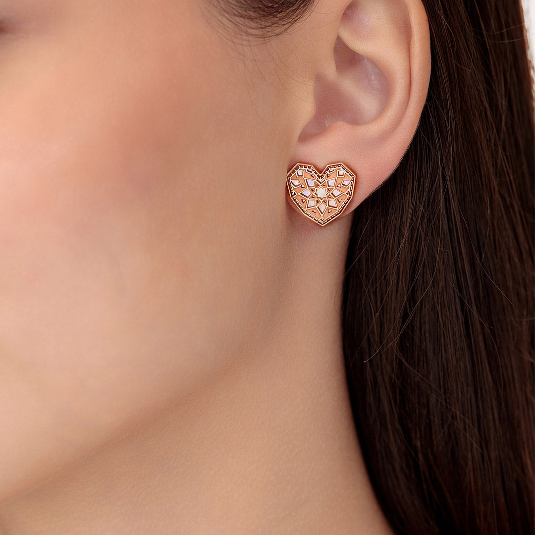 Qalb Turath Small Earrings - Samra Jewellery - Diamond Jewellery - TURATH