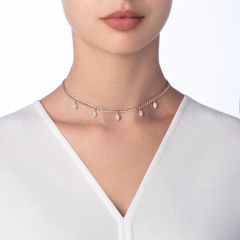 Quwa Dangling Five Oval Necklace - Samra Jewellery - Diamond Jewellery - QUWA