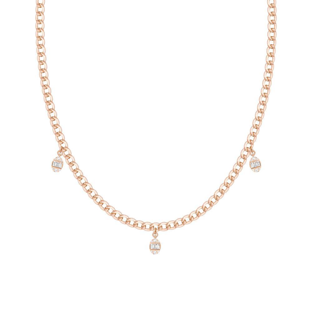 Quwa Dangling Three Oval Necklace - Samra Jewellery - Diamond Jewellery - QUWA