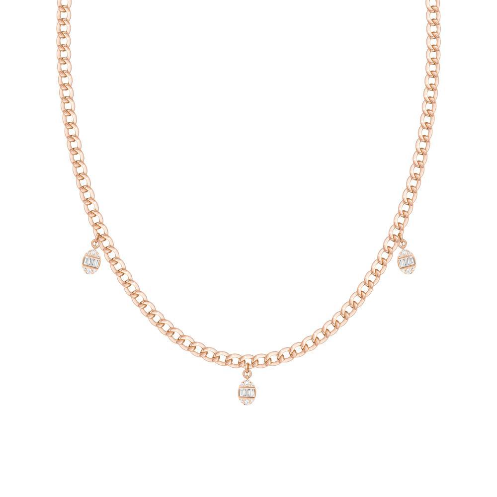 Quwa Dangling Three Oval Necklace - Samra Jewellery - Diamond Jewellery - QUWA