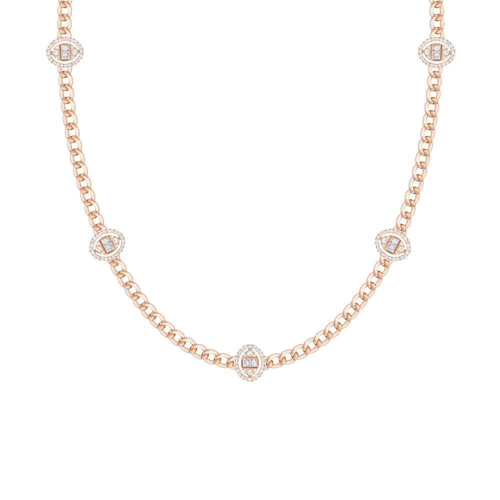 Quwa Five Oval Necklace - Samra Jewellery - Diamond Jewellery - QUWA