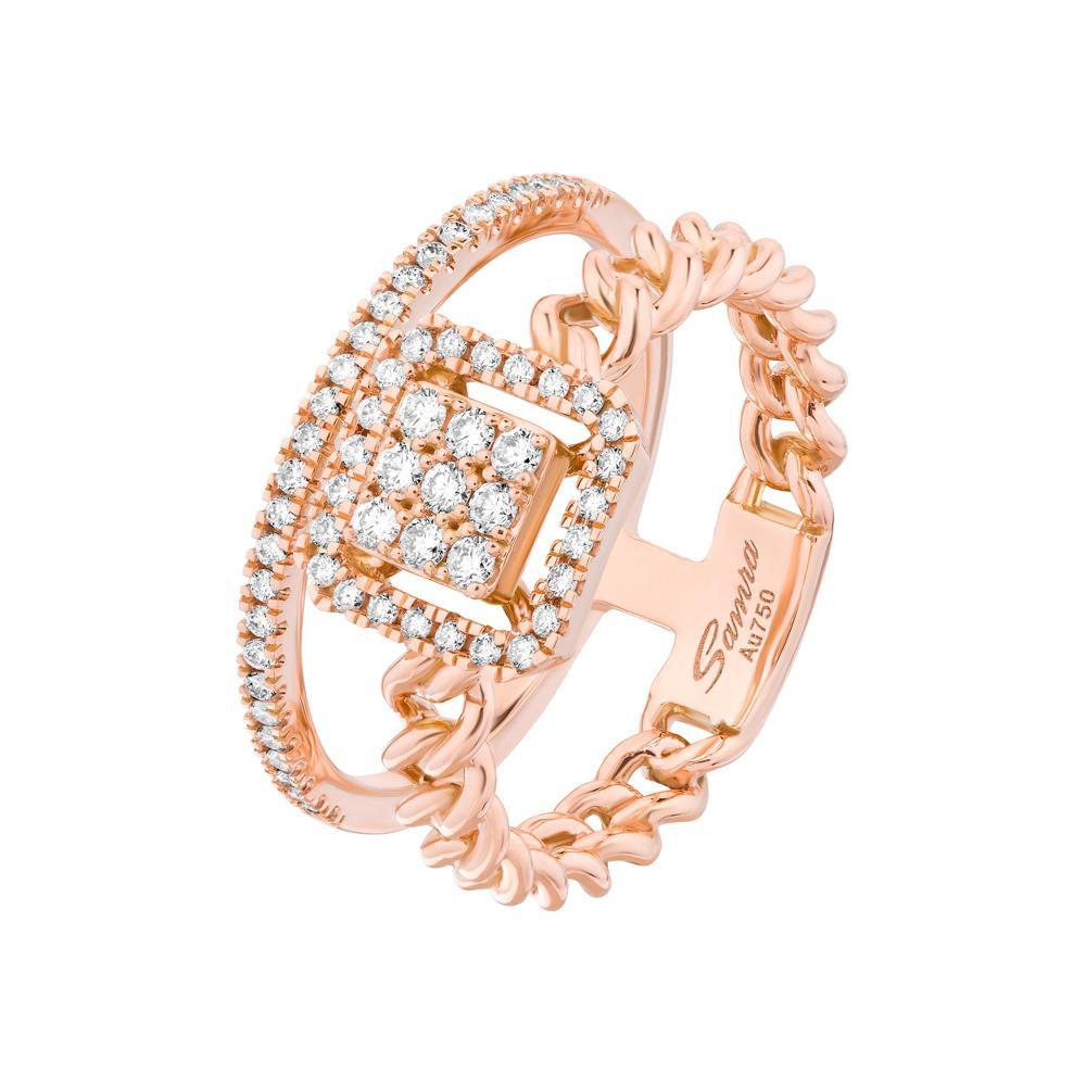 Quwa Square Double Ring - Samra Jewellery - Diamond Jewellery - QUWA