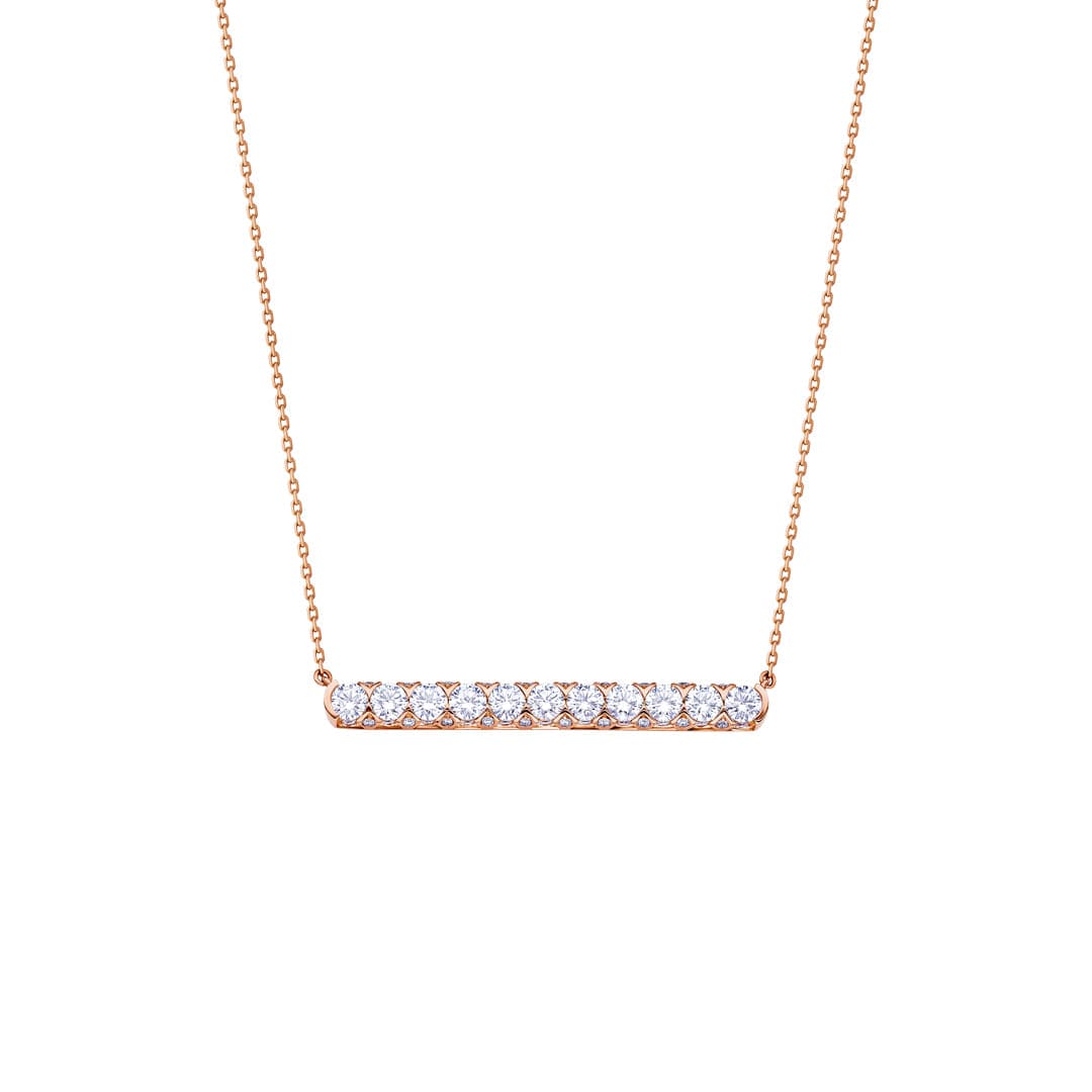 Thalj Rose Gold Diamond Necklace - Samra Jewellery - Diamond Jewellery - THALJ