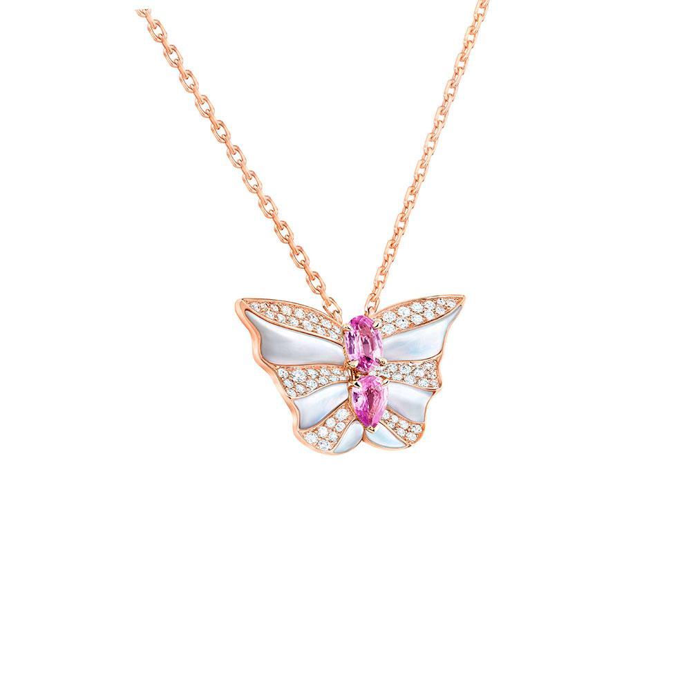 Tropical Butterfly Necklace - Samra Jewellery - Diamond Jewellery - BUTTERFLIES