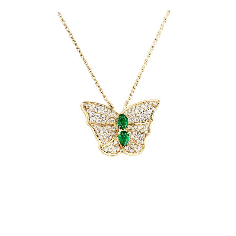 Tropical Butterfly Small Necklace - Samra Jewellery - Diamond Jewellery - BUTTERFLIES