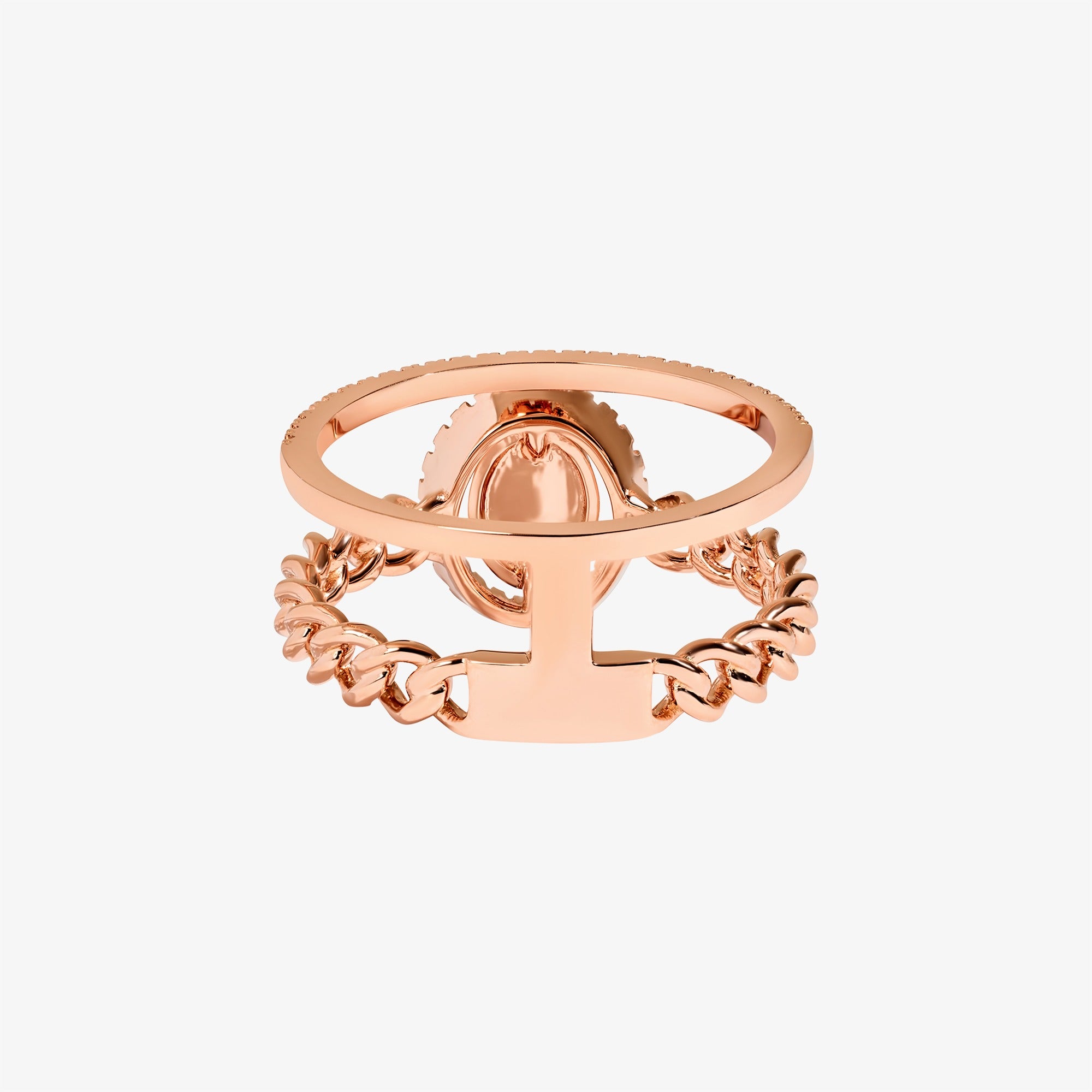 خاتم مزدوج بيضاوي الشكل من مجموعة قوة