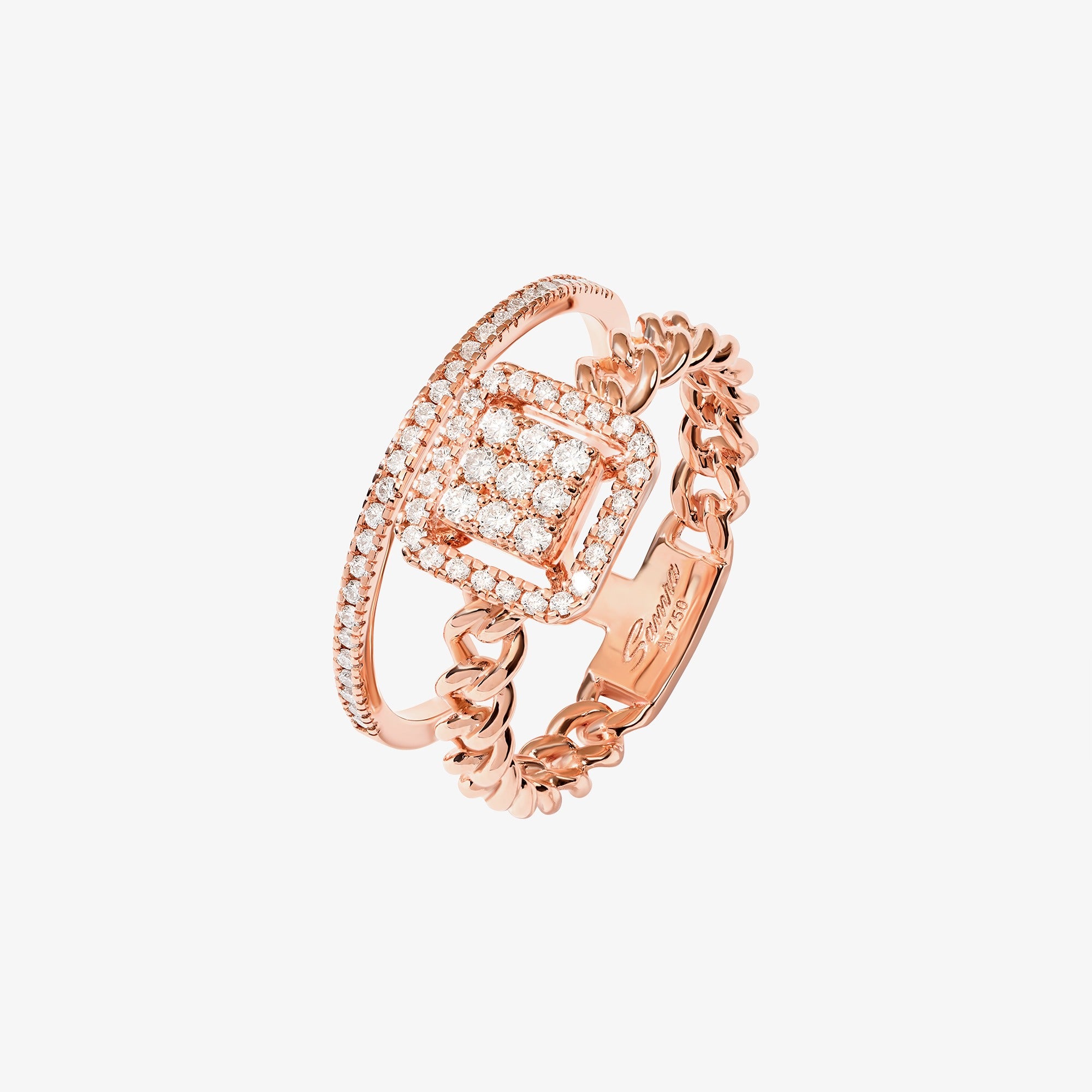 خاتم مزدوج بيضاوي الشكل من مجموعة قوة