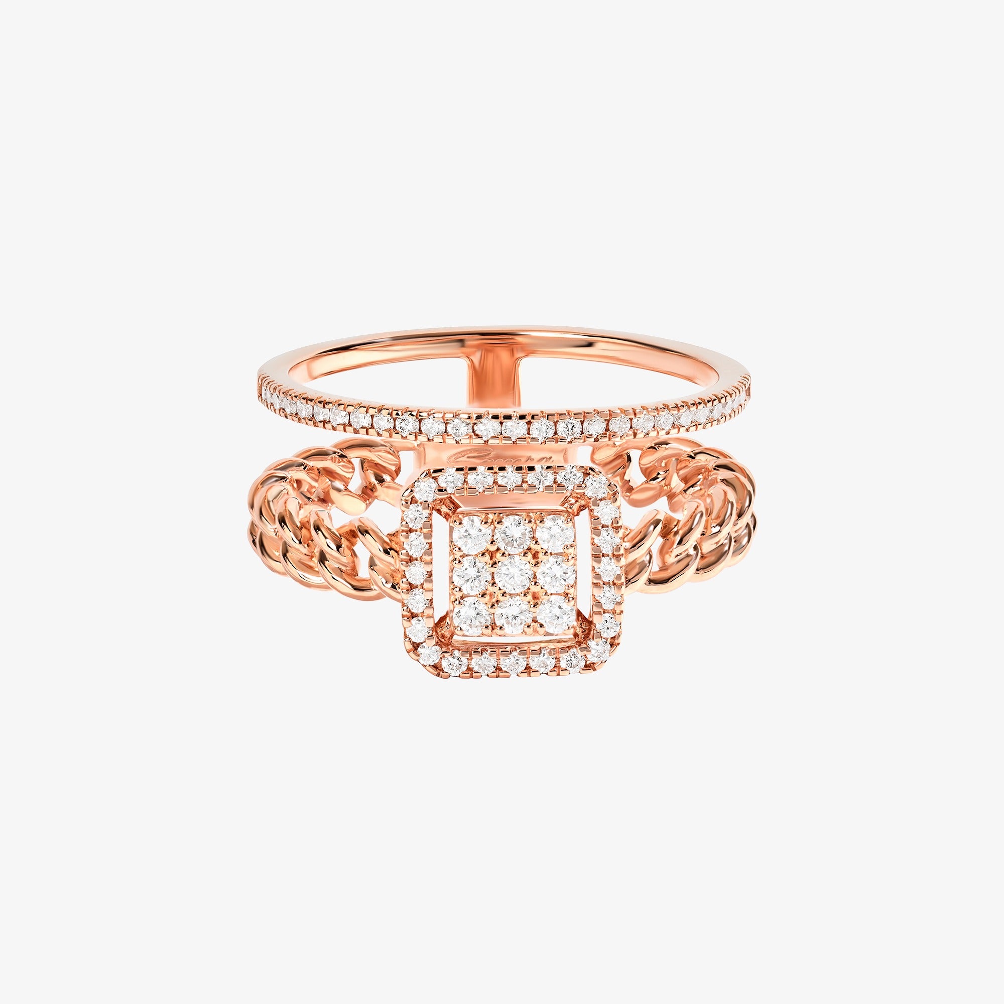 خاتم مزدوج بيضاوي الشكل من مجموعة قوة