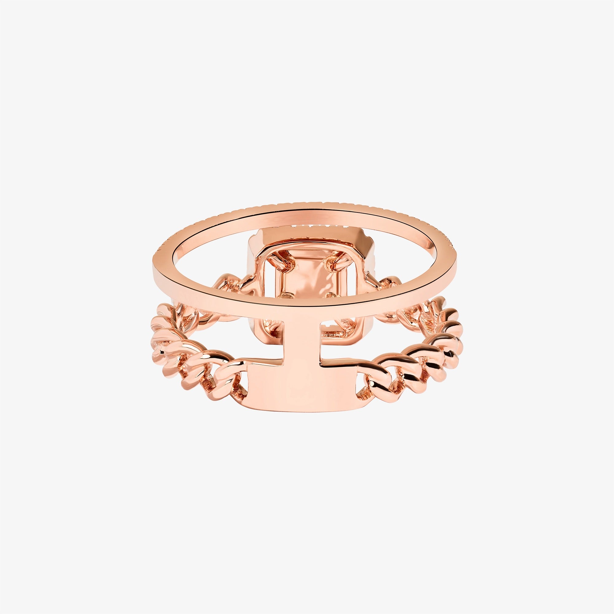 خاتم مزدوج بيضاوي الشكل من مجموعة قوة