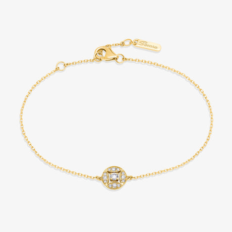 Barq Marquise Circle Yellow Gold Diamond Bracelet - BRACELET WOMAN by Samra Jewellery