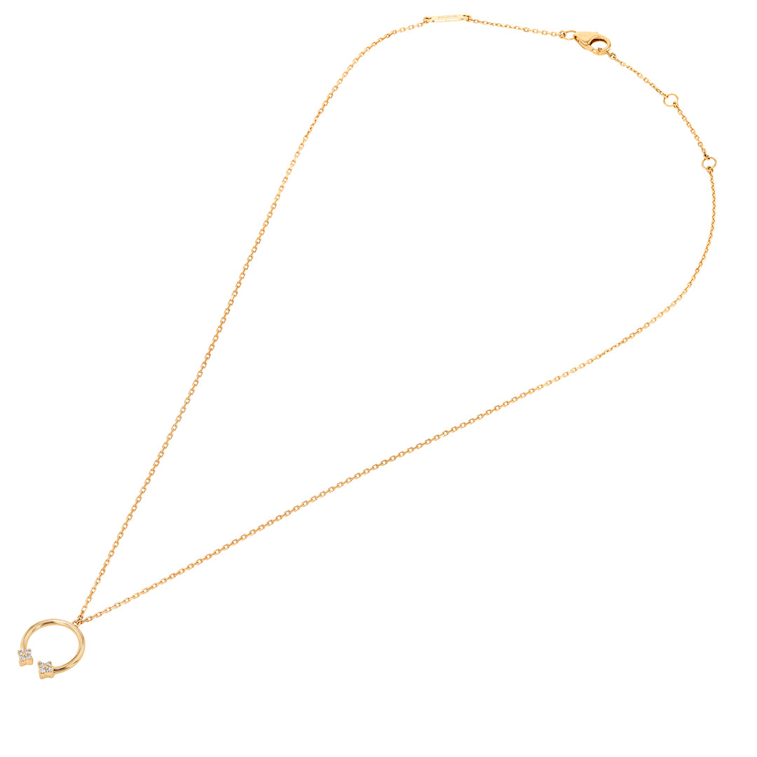 Barq  Yellow Gold and Diamond Necklace