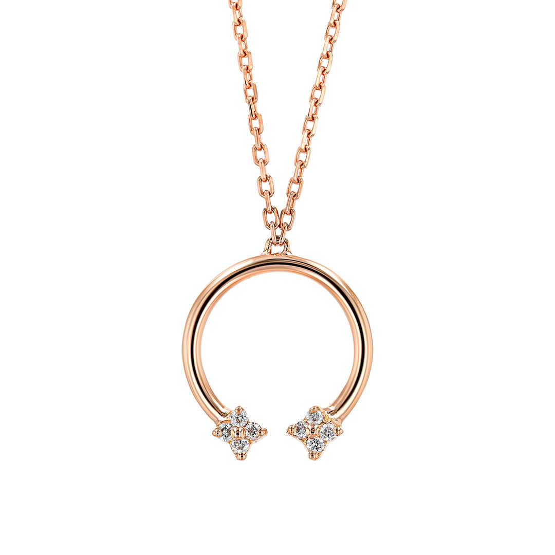 Barq Rose Gold and Diamond Necklace