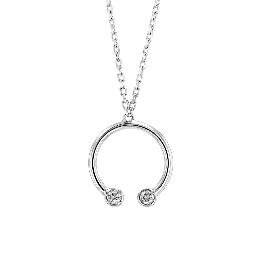 Barq White Gold and Diamond Necklace