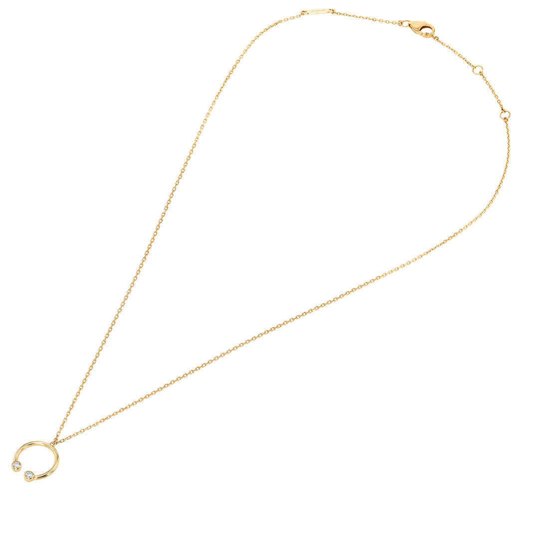 Barq  Yellow Gold and Diamond Necklace