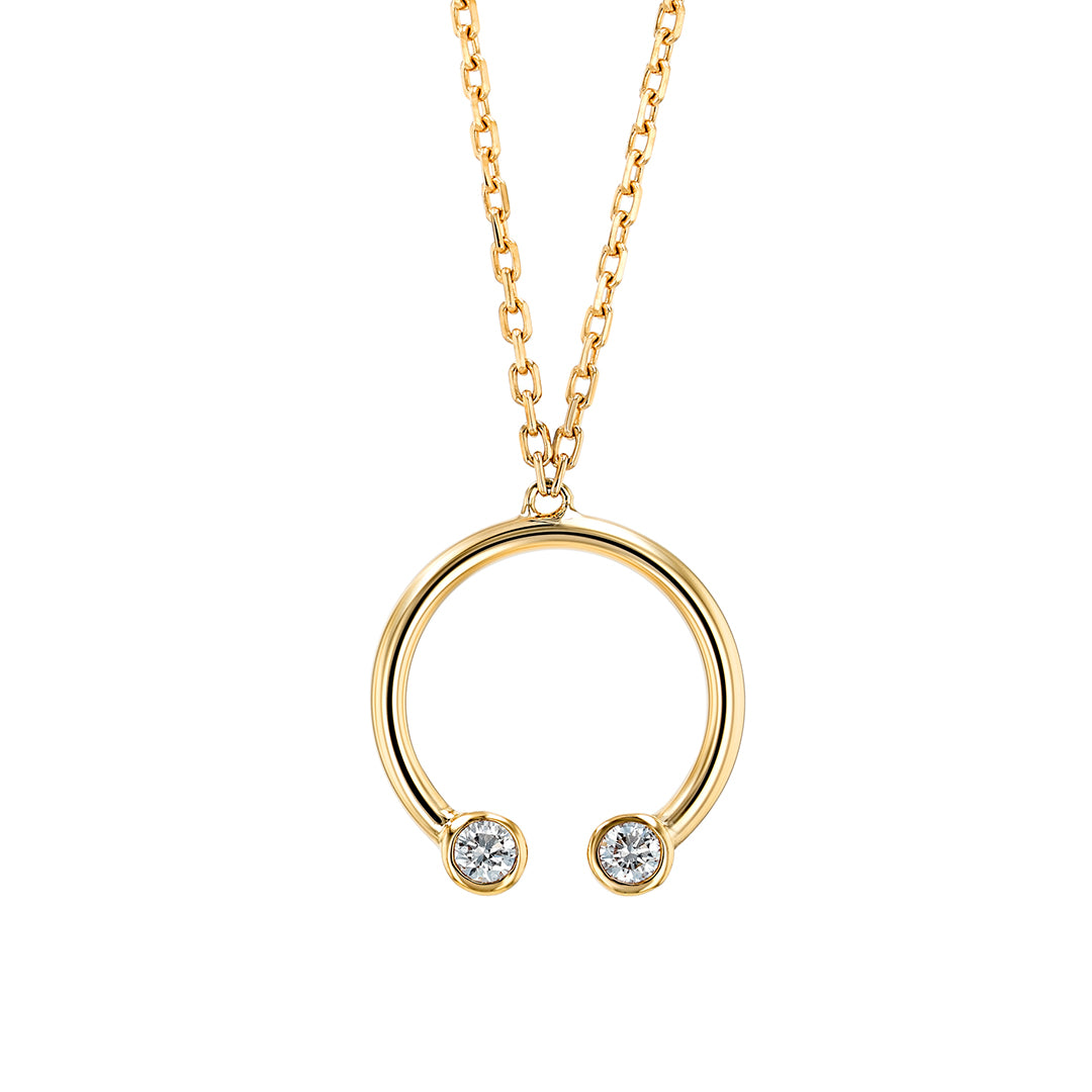 Barq  Yellow Gold and Diamond Necklace