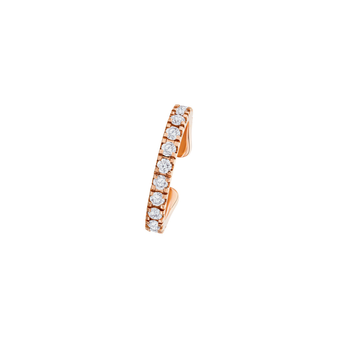 Barq Rose Gold Brilliant Diamond Ear Cuff - Samra Jewellery - Diamond Jewellery - BARQ