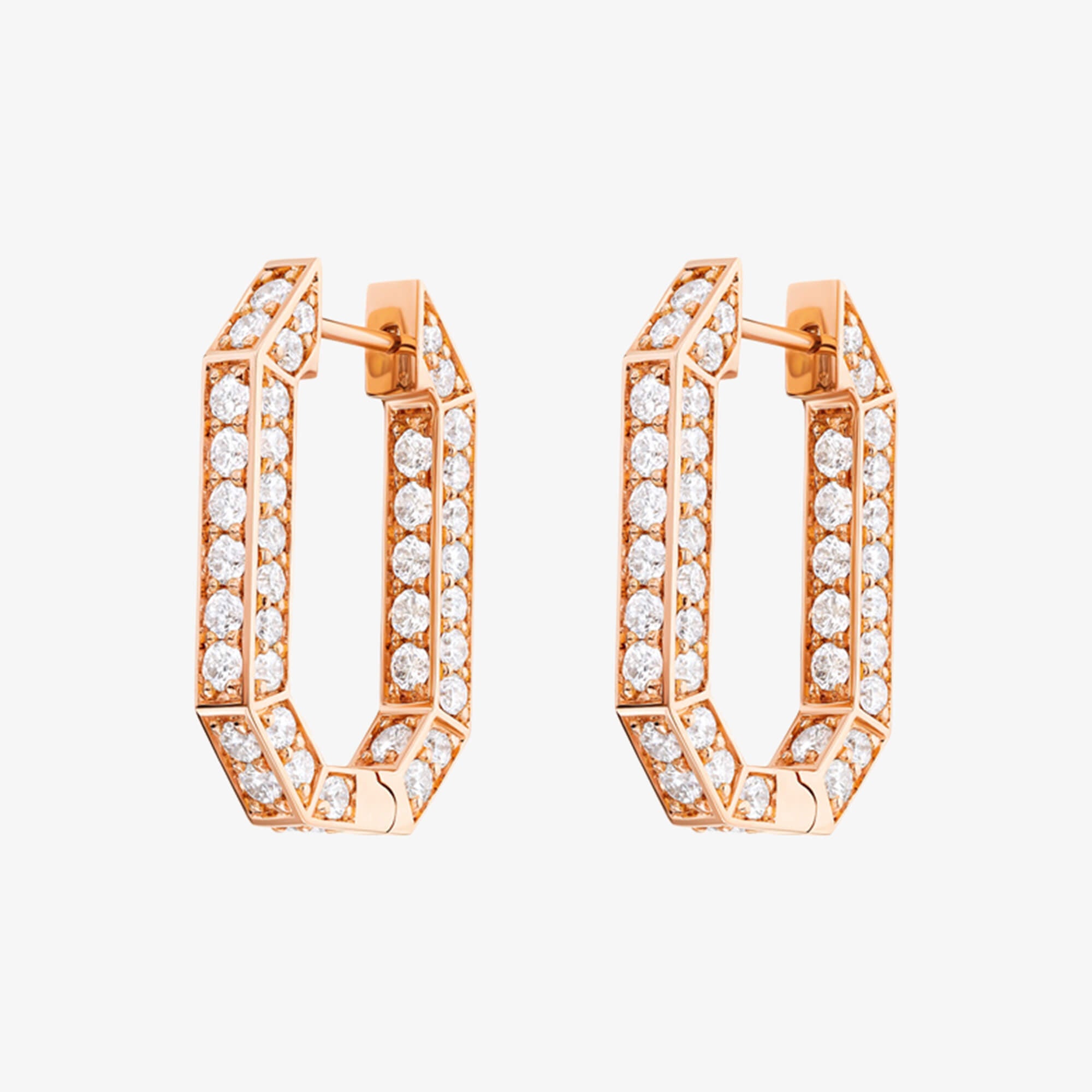 Birwaz Turath Rose Gold Diamond Hoop Earring