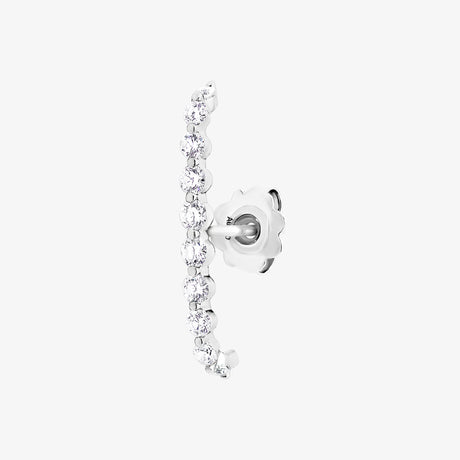 Barq White Gold Diamond Single Earring - EARRING WOMAN by Samra Jewellery