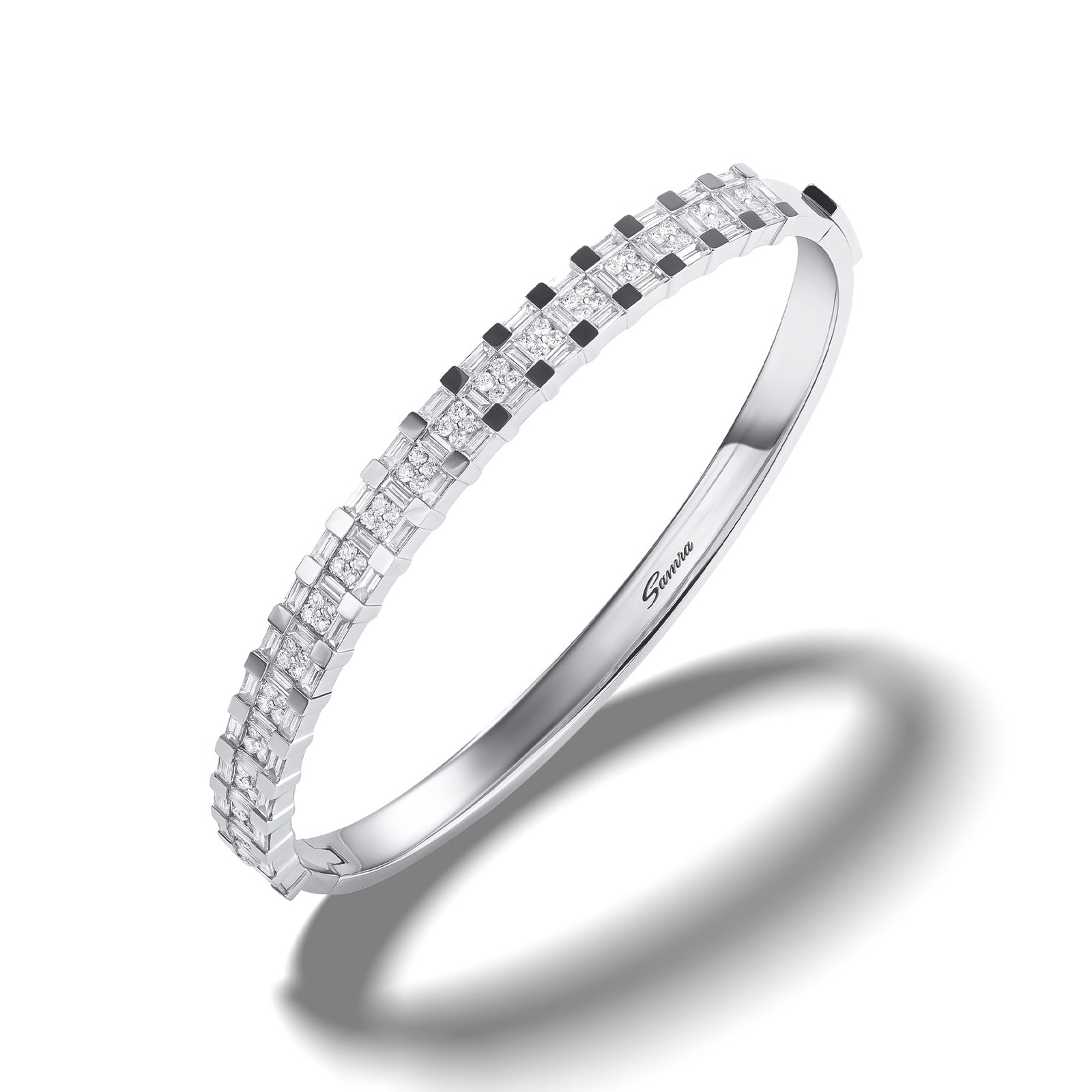 Barq Splendore White Gold Diamond Bangle