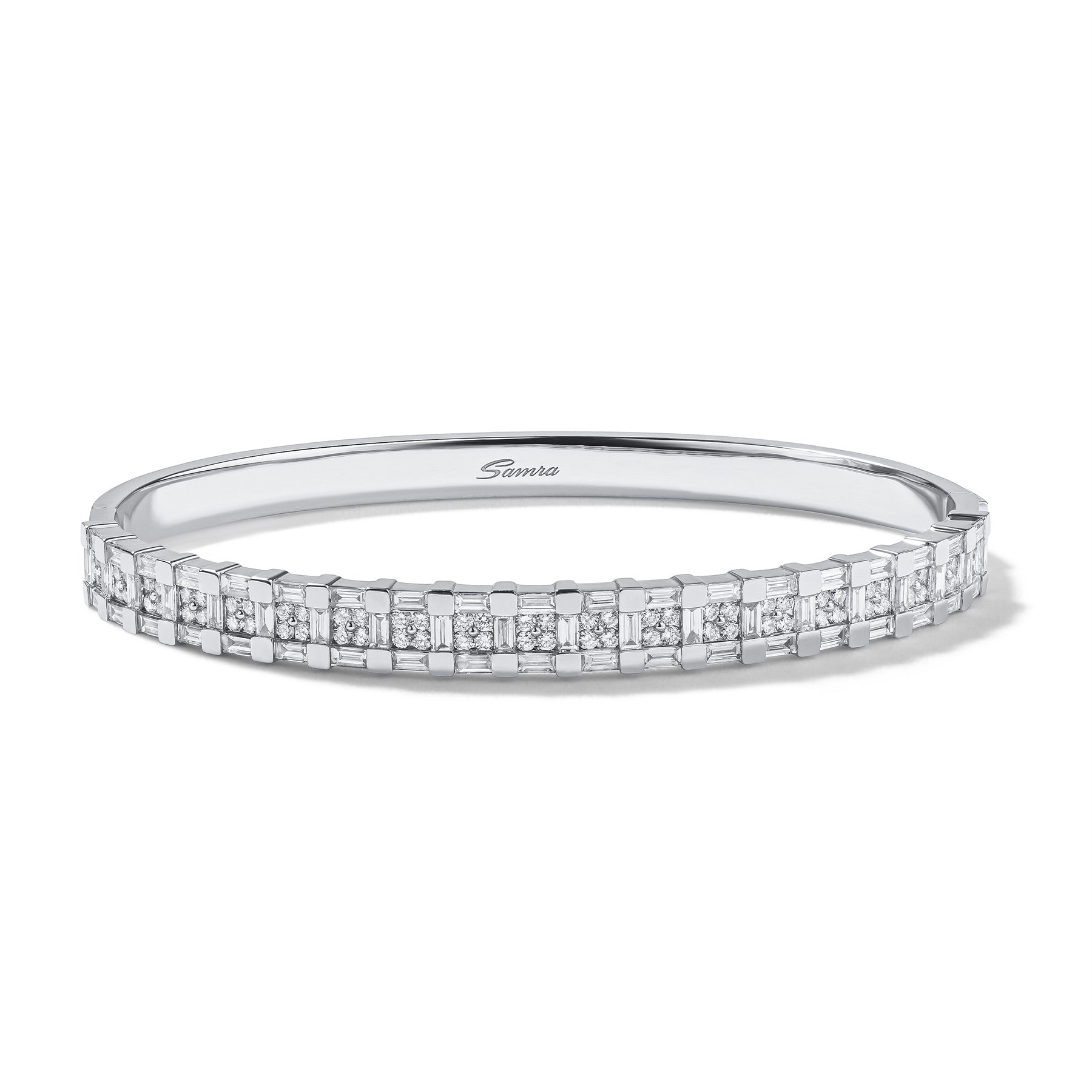 Barq Splendore White Gold Diamond Bangle