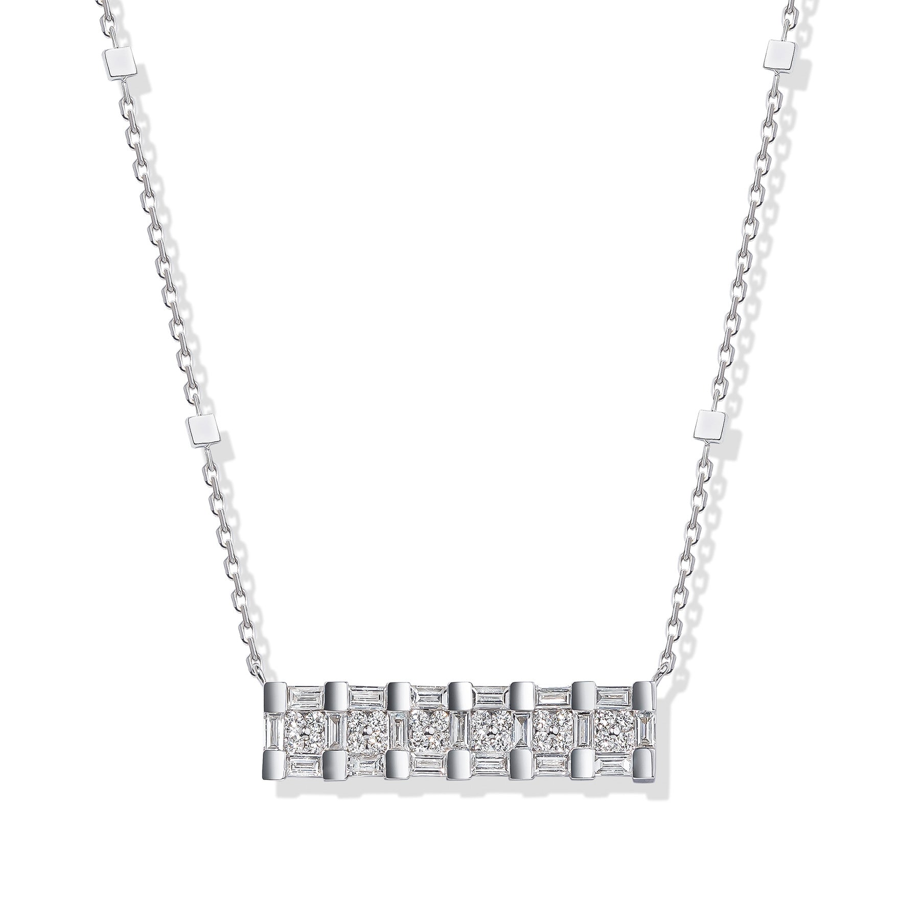 Barq Splendore White Gold Diamond Necklace
