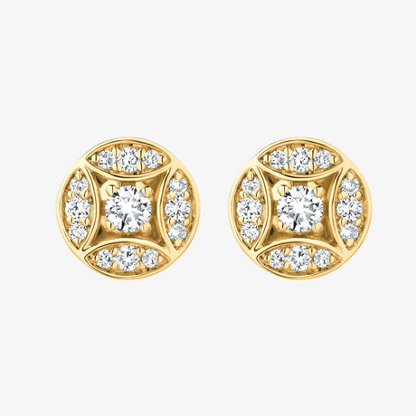 Barq Marquise Circle Stud Earring - EARRING WOMAN by Samra Jewellery