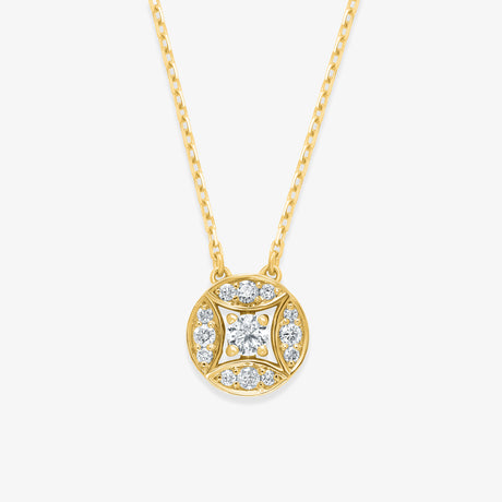 Barq Marquise Circle Necklace - NECKLACE WOMAN by Samra Jewellery