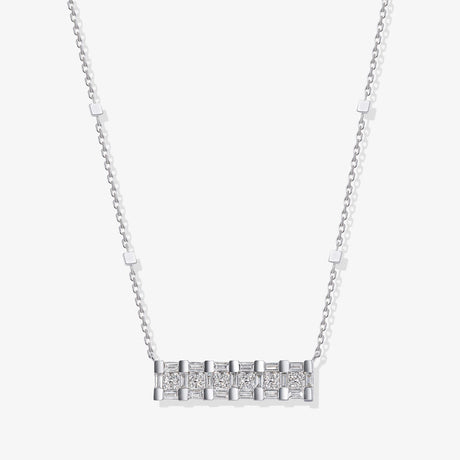 Barq Splendore White Gold Diamond Necklace - NECKLACE WOMAN by Samra Jewellery