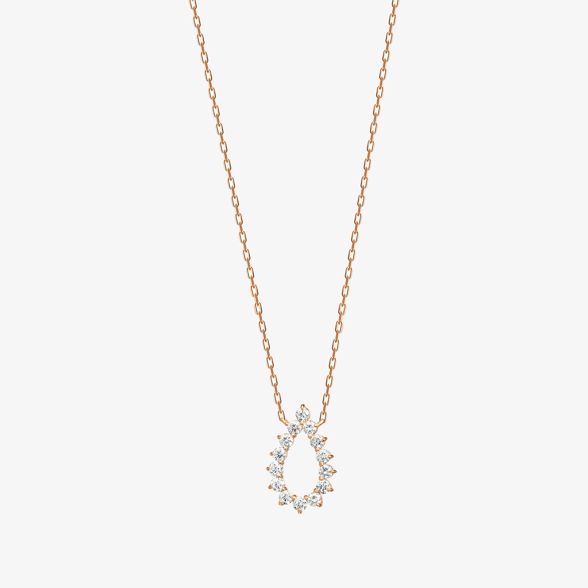Barq Drop Rose Gold diamond Necklace