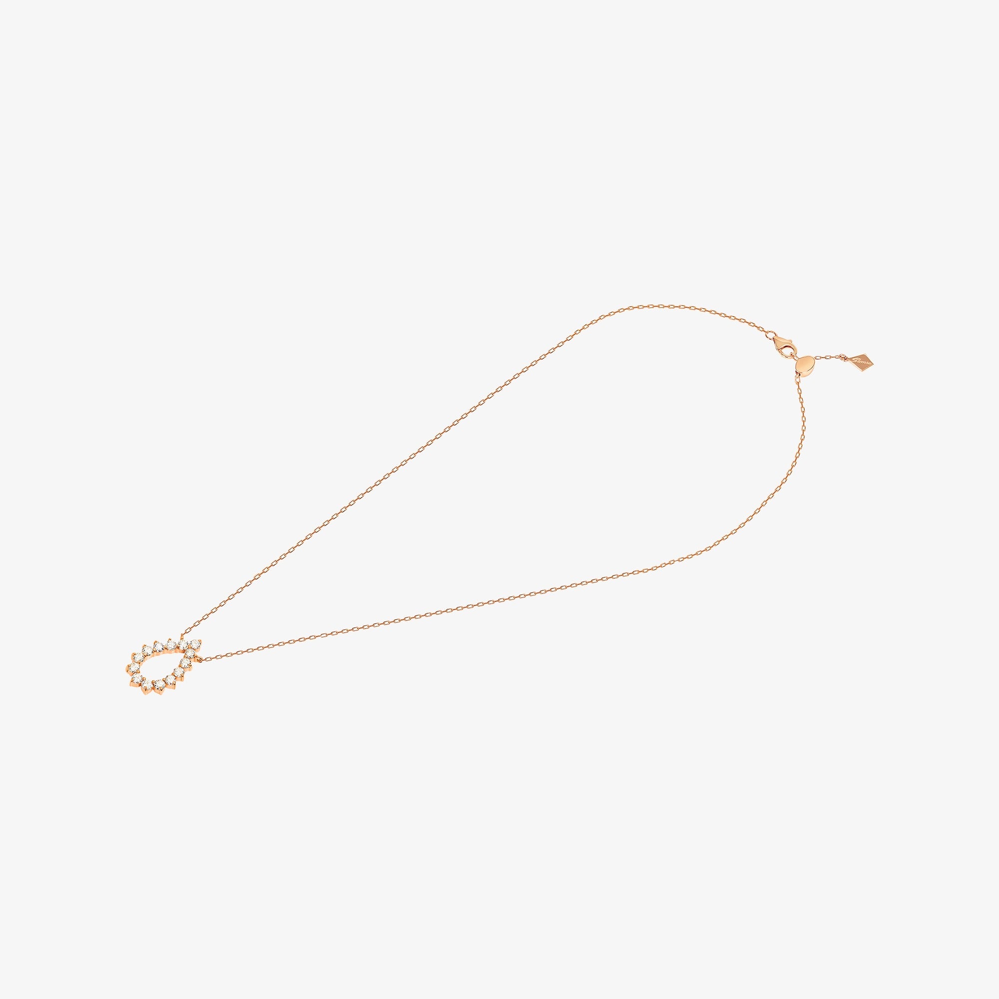 Barq Drop Rose Gold diamond Necklace