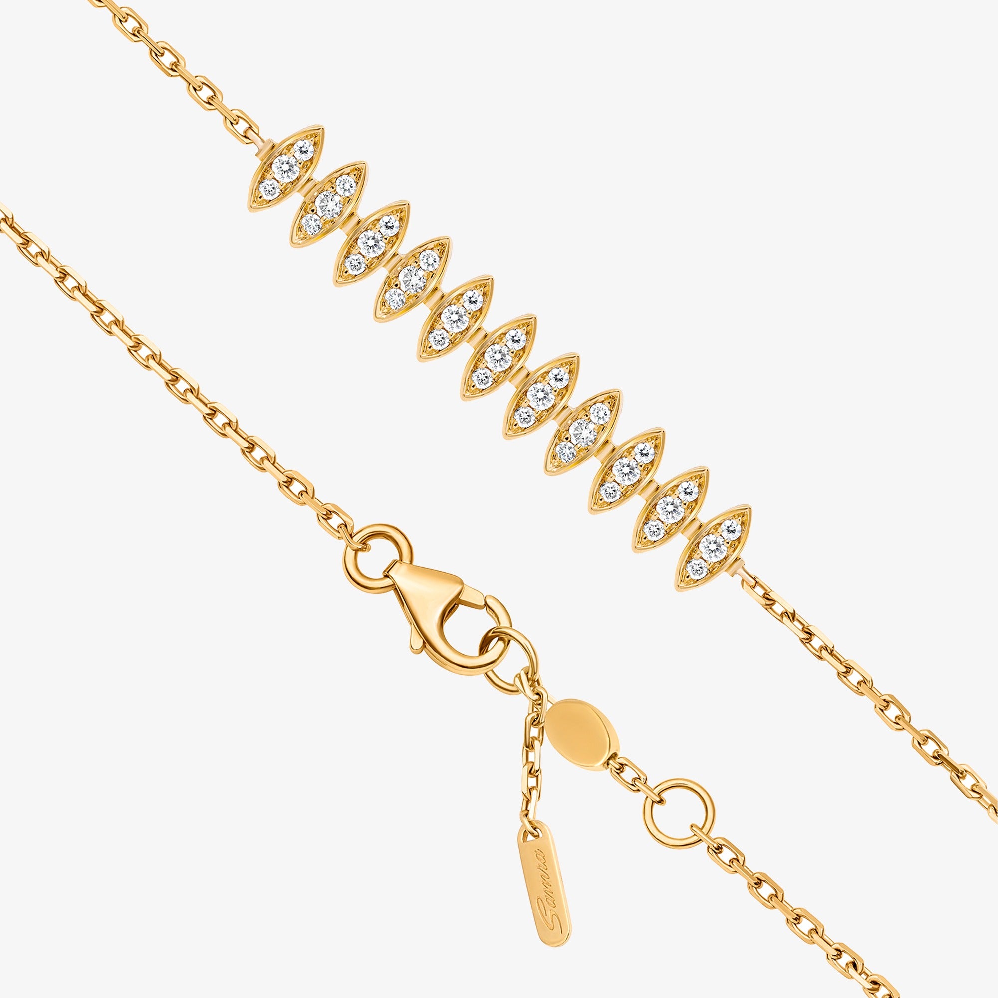 Barq Marquise Yellow Gold Diamond Large Bracelet