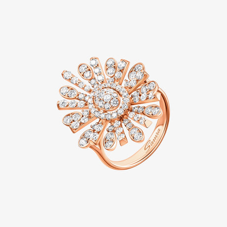 Barq Oval Rose Gold Diamond Ring - RING WOMAN by Samra Jewellery