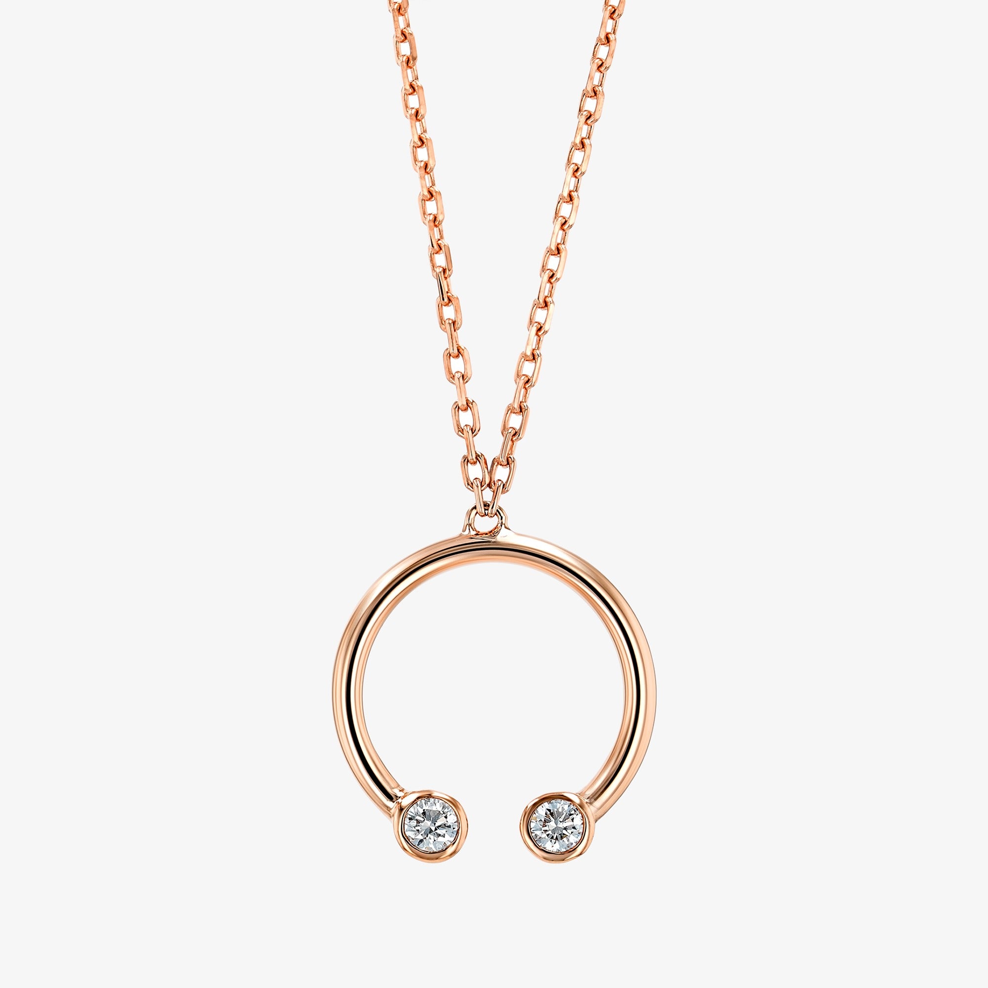 Barq Rose Gold and Diamond Necklace