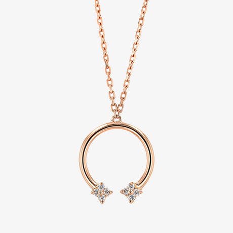 Barq Rose Gold and Diamond Necklace - NECKLACE WOMAN by Samra Jewellery