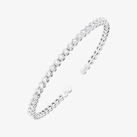 Barq White Gold Diamond Bangle - BRACELET WOMAN by Samra Jewellery