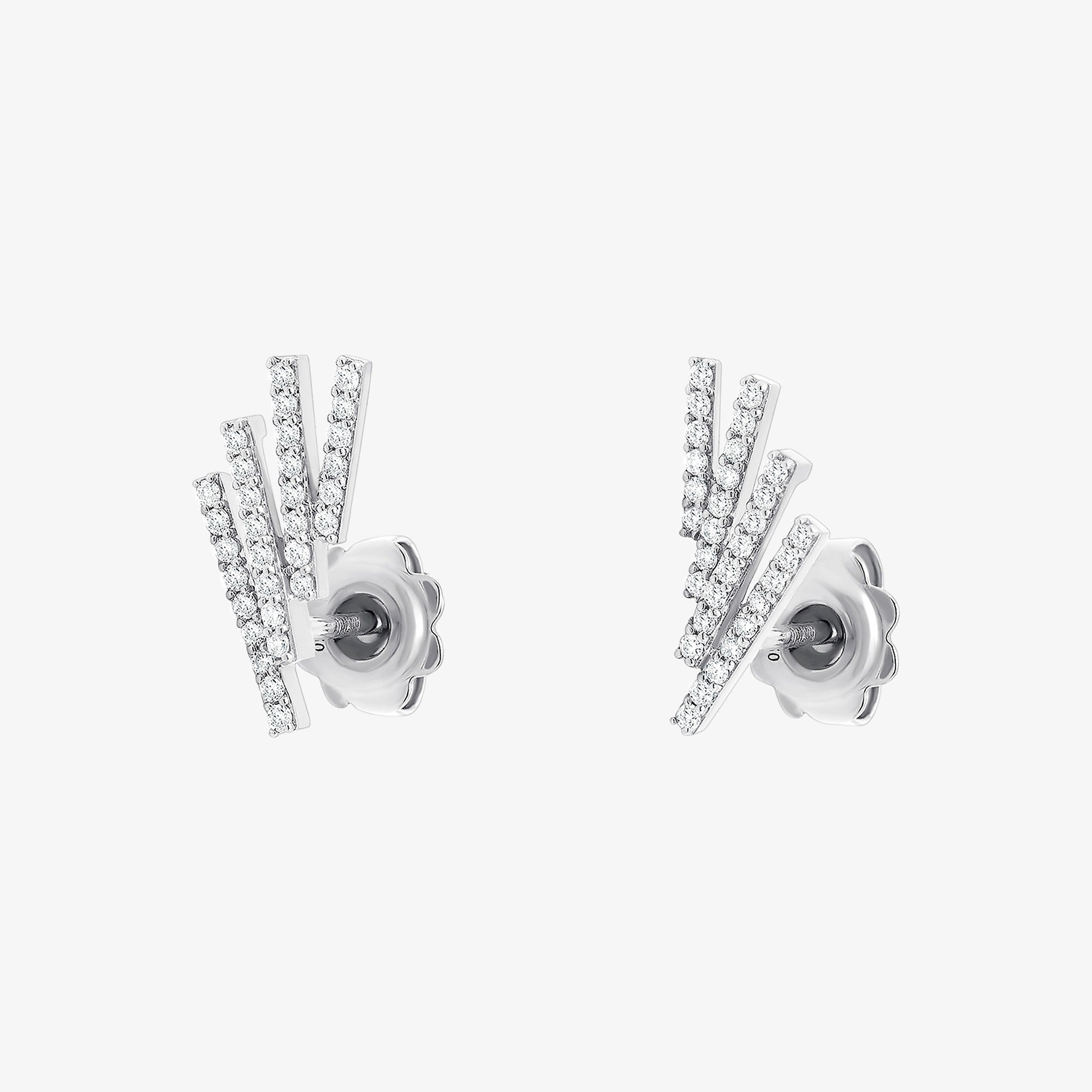 Barq White Gold Diamond Earring