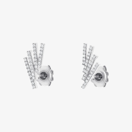 Barq White Gold Diamond Earring - EARRING WOMAN by Samra Jewellery