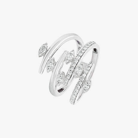 Barq White Gold Diamond Ring - RING WOMAN by Samra Jewellery