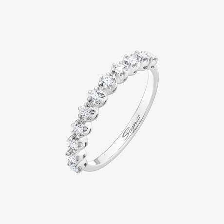 Barq White Gold Diamond Ring - RING WOMAN by Samra Jewellery